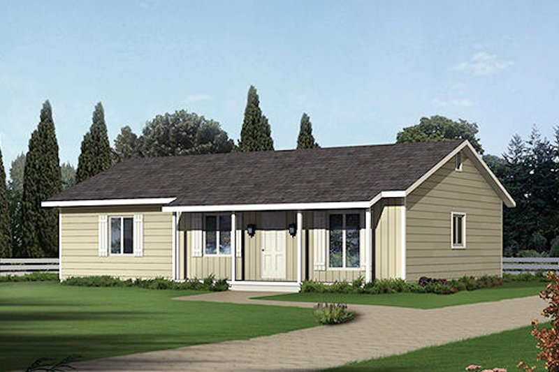 Dream House Plan - Ranch Exterior - Front Elevation Plan #57-233