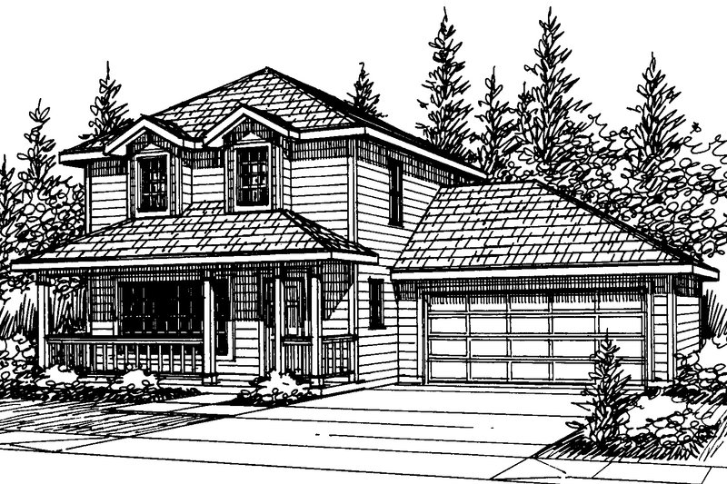 House Plan Design - Exterior - Other Elevation 2 for Farmhouse House Plan #124-315 - 3 bed, 2.5 bath