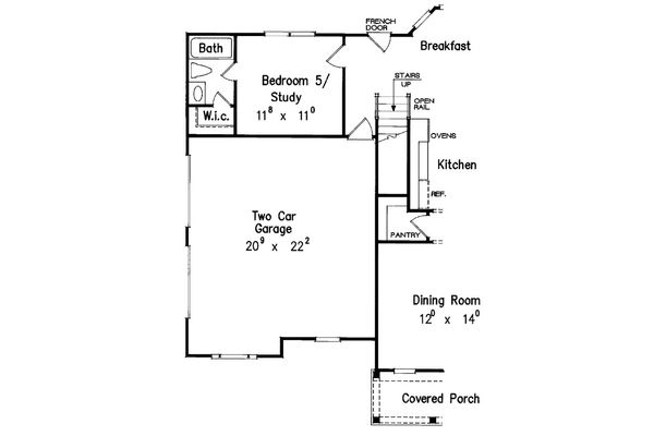 Home Plan - Optional 5th Bedroom Study & Bath