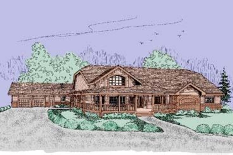 Country Style House Plan - 4 Beds 3.5 Baths 3182 Sq/Ft Plan #60-395