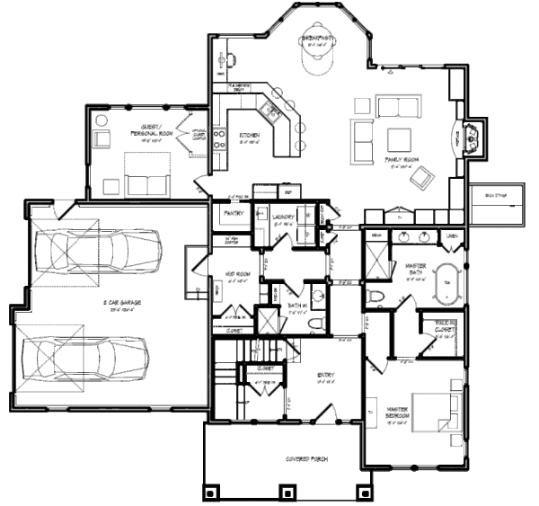Craftsman Floor Plan - Main Floor Plan #440-6