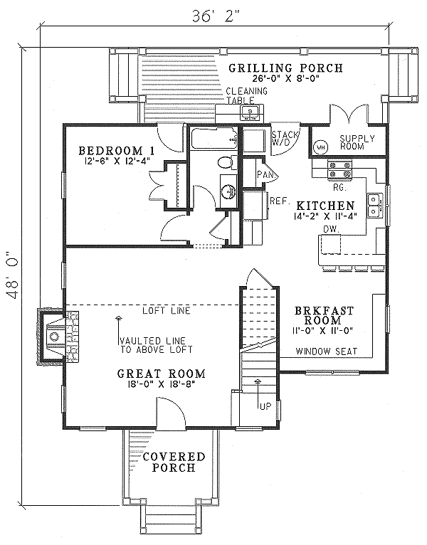 Country Floor Plan - Main Floor Plan #17-2021