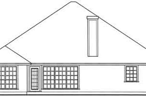 Exterior - Rear Elevation for Traditional House Plan #42-331 - 3 bed, 2 bath