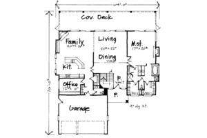 Floor Plan - Main Floor for Traditional House Plan #308-101 - 5 bed, 3.5 bath