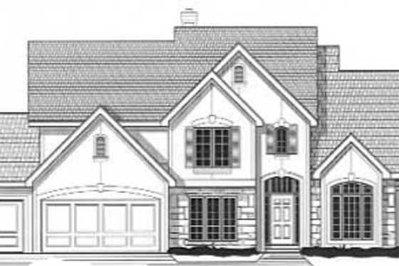 Exterior - Front Elevation for Traditional House Plan #67-733 - 4 bed, 3 bath