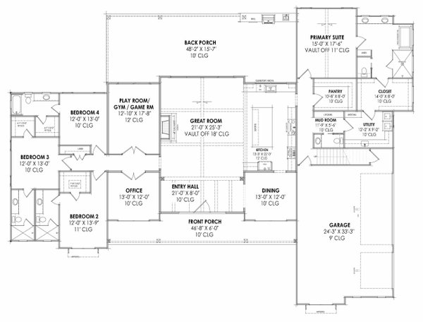 Farmhouse Floor Plan - Main Floor Plan #1096-26