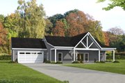 Prairie Style House Plan - 2 Beds 2 Baths 1392 Sq/Ft Plan #932-967 