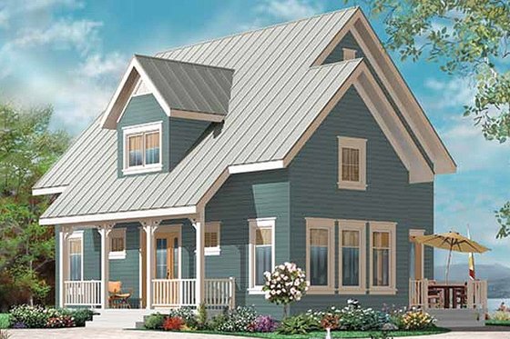 Exterior - Front Elevation 4 for Country House Plan #23-2471 - 3 bed, 2 bath