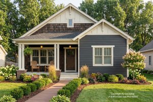 House Blueprint - Craftsman Exterior - Front Elevation Plan #51-1485