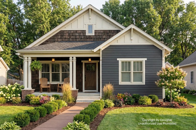 House Blueprint - Craftsman Exterior - Front Elevation Plan #51-1485