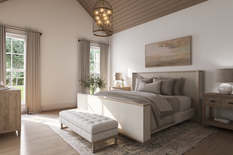 Architectural House Design - Interior - Master Bedroom for Farmhouse House Plan #430-415 - 4 bed, 3.5 bath