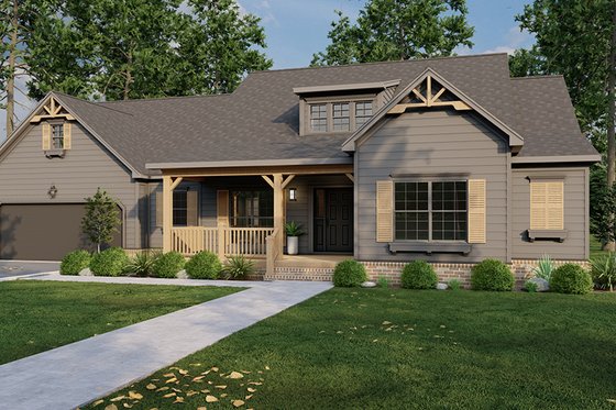 Exterior - Front Elevation 6 for Craftsman House Plan #923-311 - 4 bed, 2.5 bath