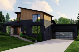 Contemporary Exterior - Front Elevation Plan #1064-247