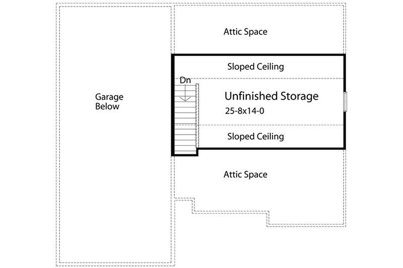 Architectural House Design - Floor Plan - Upper Floor for Traditional House Plan #22-430, 0 bath