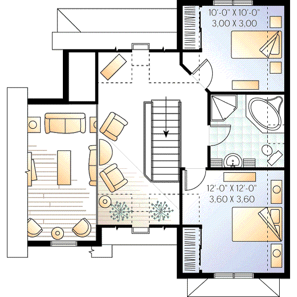 Home Plan - European Floor Plan - Upper Floor Plan #23-390