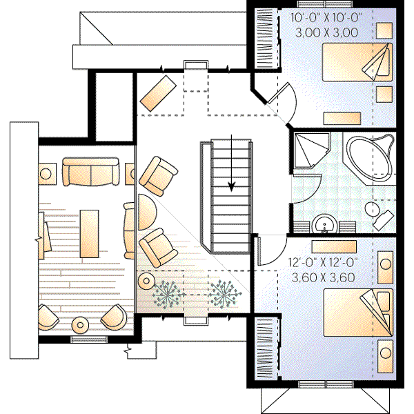 Dream House Plan - European Floor Plan - Upper Floor Plan #23-390