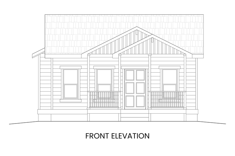 House Design - Exterior - Front Elevation 3 for Craftsman House Plan #1108-8 - 2 bed, 1 bath