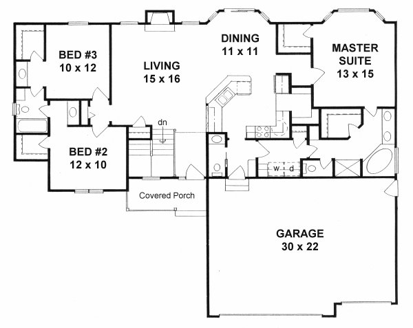 Home Plan - Traditional Floor Plan - Main Floor Plan #58-235