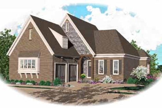 Exterior - Front Elevation for Traditional House Plan #81-384 - 3 bed, 3 bath