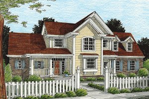 Country Exterior - Front Elevation Plan #20-367