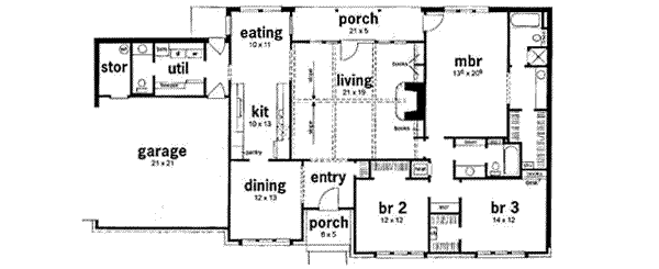 Modern Floor Plan - Main Floor Plan #36-416