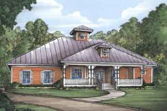 Exterior - Front Elevation for Farmhouse House Plan #115-178 - 3 bed, 2 bath