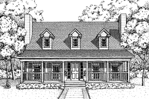 Home Plan - Country Exterior - Front Elevation Plan #1051-7