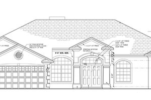Exterior - Front Elevation 4 for Mediterranean House Plan #1058-44 - 4 bed, 3 bath