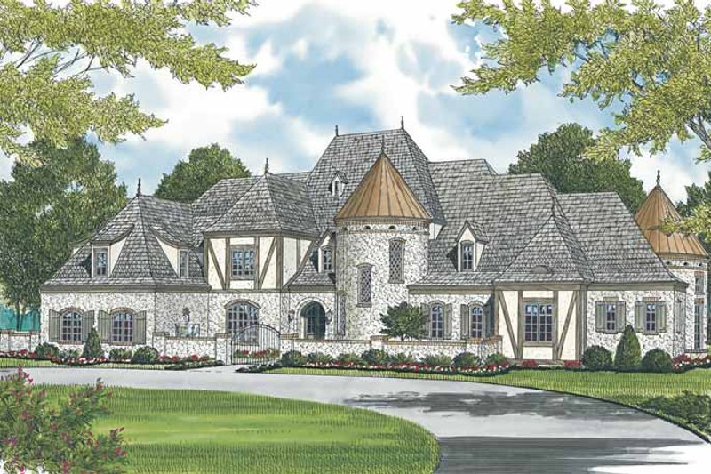 Dream House Plan - European Exterior - Front Elevation Plan #453-609