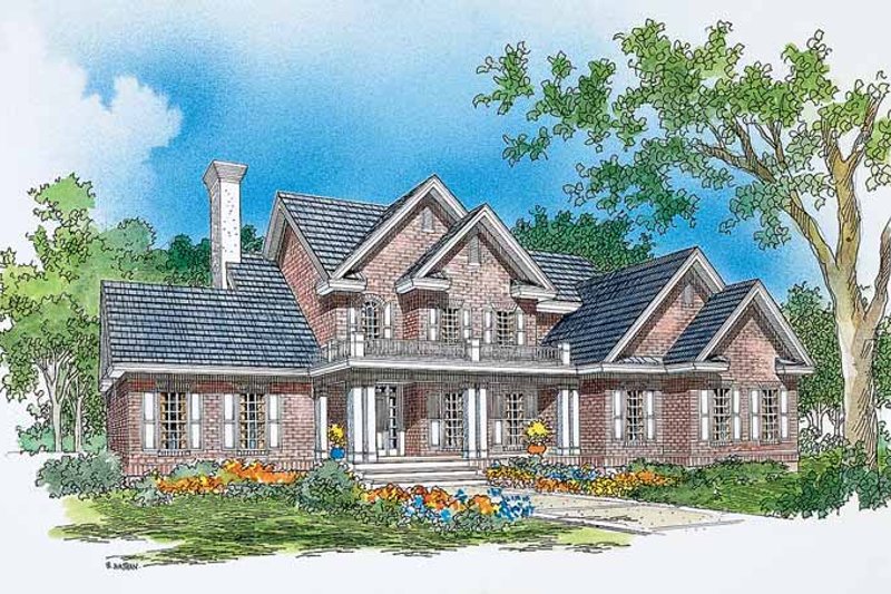Colonial Style House Plan - 3 Beds 2.5 Baths 2301 Sq/Ft Plan #929-276