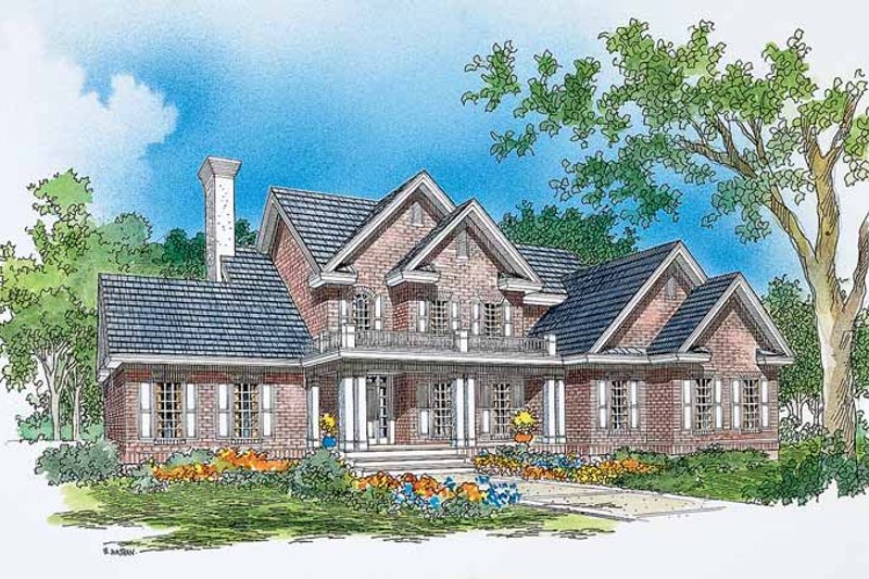 Home Plan - Colonial Exterior - Front Elevation Plan #929-276
