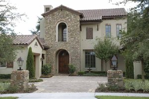 House Blueprint - Mediterranean Exterior - Front Elevation Plan #1019-1