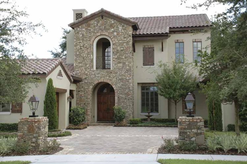 Dream House Plan - Mediterranean Exterior - Front Elevation Plan #1019-1
