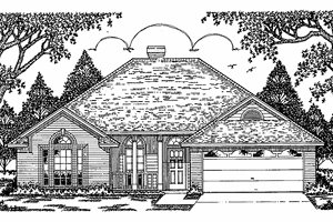 House Plan Design - Exterior - Front Elevation for European House Plan #42-448 - 3 bed, 2 bath