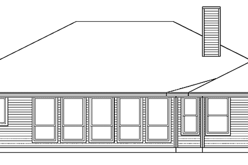 Dream House Plan - Exterior - Rear Elevation for Traditional House Plan #84-681 - 3 bed, 2 bath