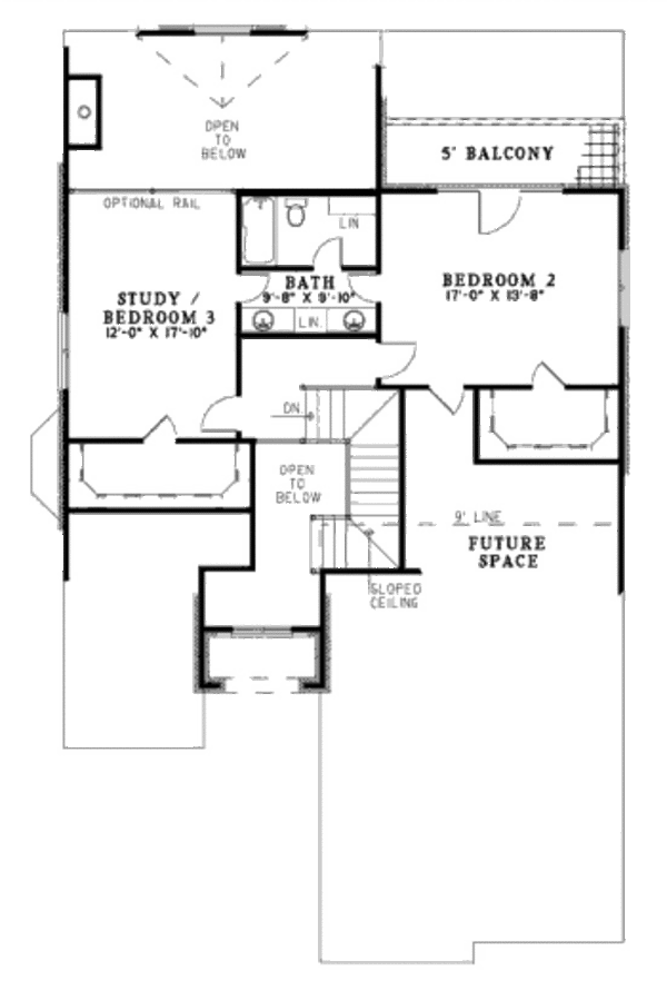 Dream House Plan - European Floor Plan - Upper Floor Plan #17-2300