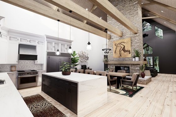 Interior - Kitchen for Barndominium House Plan #923-367 - 5 bed, 3.5 bath