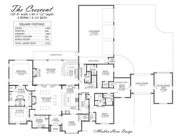 House Blueprint - European Floor Plan - Main Floor Plan #1074-64