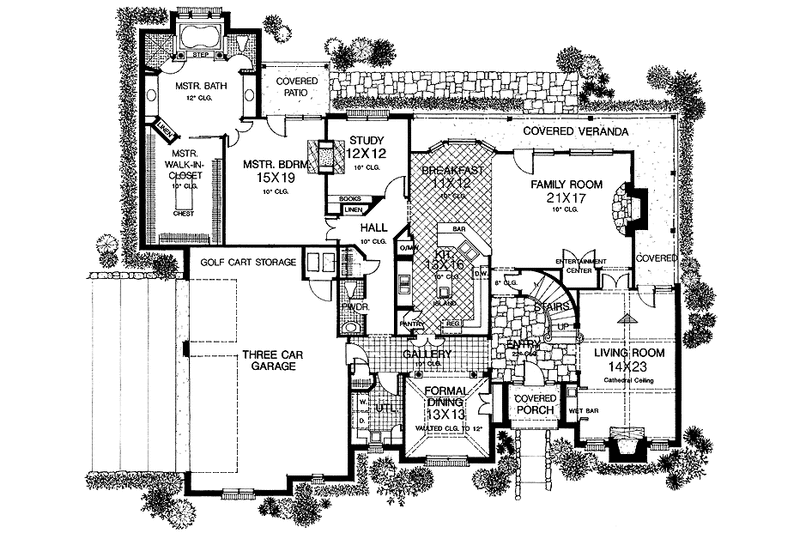Dream House Plan - Floor Plan - Main Floor for European House Plan #310-1052 - 4 bed, 3.5 bath