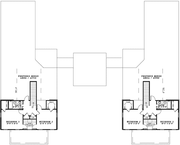 Southern Floor Plan - Upper Floor Plan #17-2209