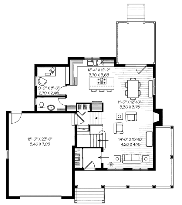Home Plan - Country Floor Plan - Main Floor Plan #23-2443