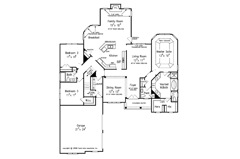 House Blueprint - Floor Plan - Main Floor for Country House Plan #927-879 - 3 bed, 2.5 bath