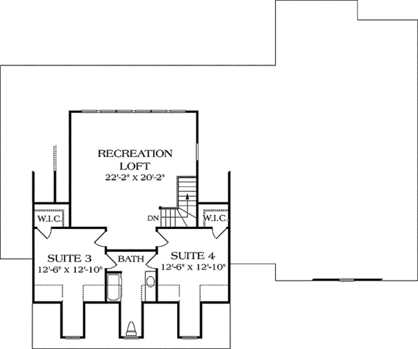 Home Plan - Classical Floor Plan - Upper Floor Plan #453-121