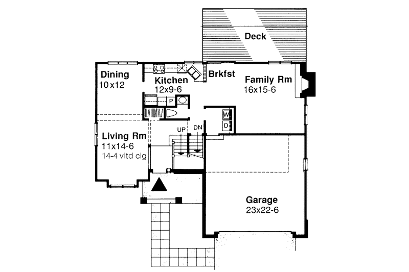 Dream House Plan - Floor Plan - Main Floor for Traditional House Plan #320-730 - 3 bed, 2.5 bath