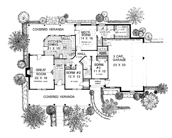 House Blueprint - Country Floor Plan - Main Floor Plan #310-1006