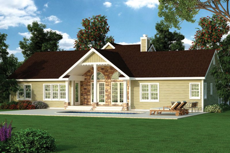 Dream House Plan - Exterior - Rear Elevation for Craftsman House Plan #314-289 - 3 bed, 2.5 bath