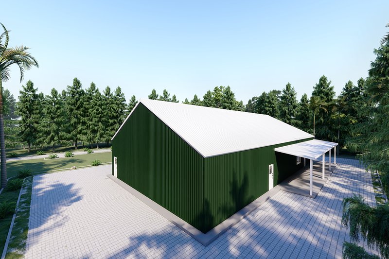 Dream House Plan - Exterior - Other Elevation 5 for Barndominium House Plan #1107-21 - 4 bed, 3 bath
