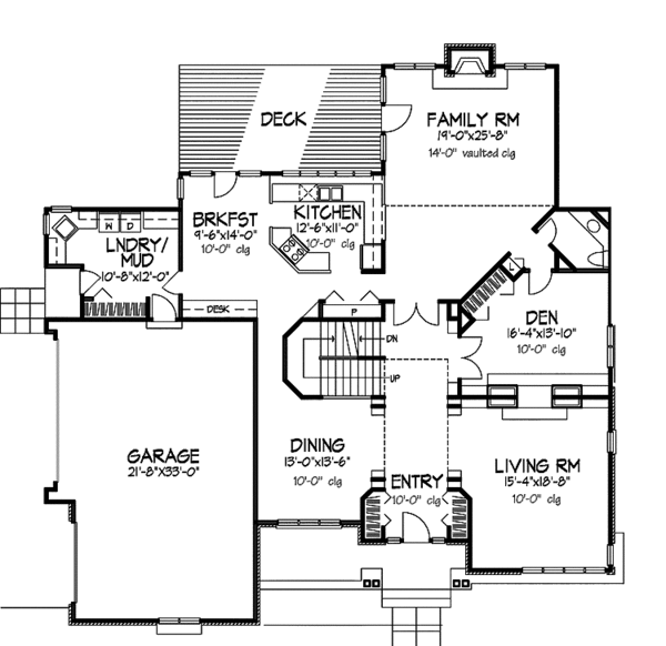 Architectural House Design - Country Floor Plan - Main Floor Plan #320-680