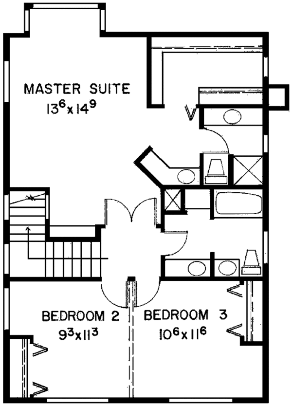House Plan Design - Contemporary Floor Plan - Upper Floor Plan #60-741