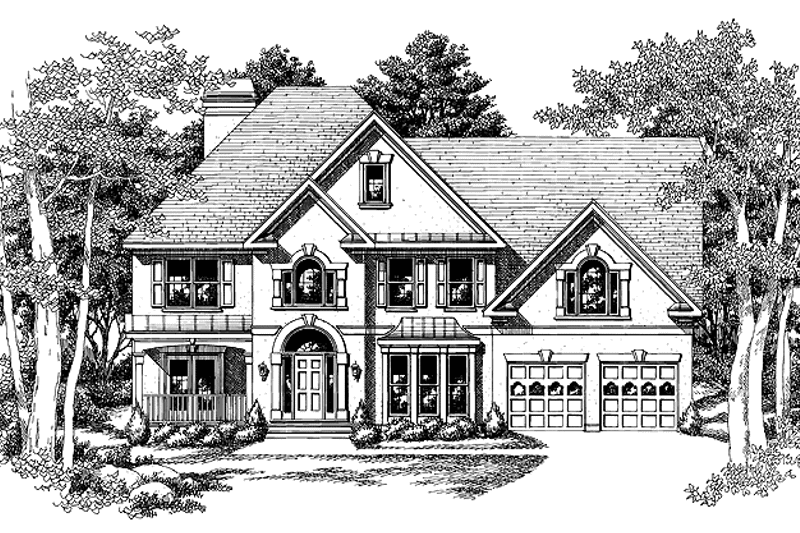 Home Plan - Exterior - Front Elevation 3 for Mediterranean House Plan #927-235 - 4 bed, 2.5 bath